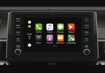 Pantalla táctil de 8'' con GPS, Apple Car Play® y Android Auto®.