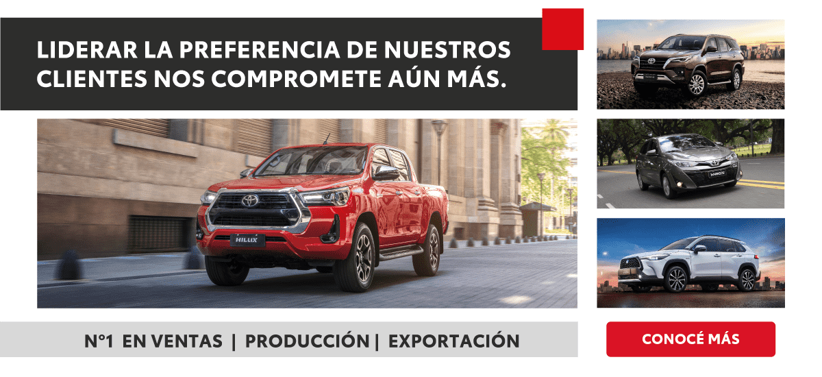 Toyota finalizó 2021 como líder en producción, exportación y ventas.