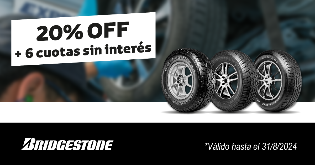 Promo especial en cubiertas Bridgestone